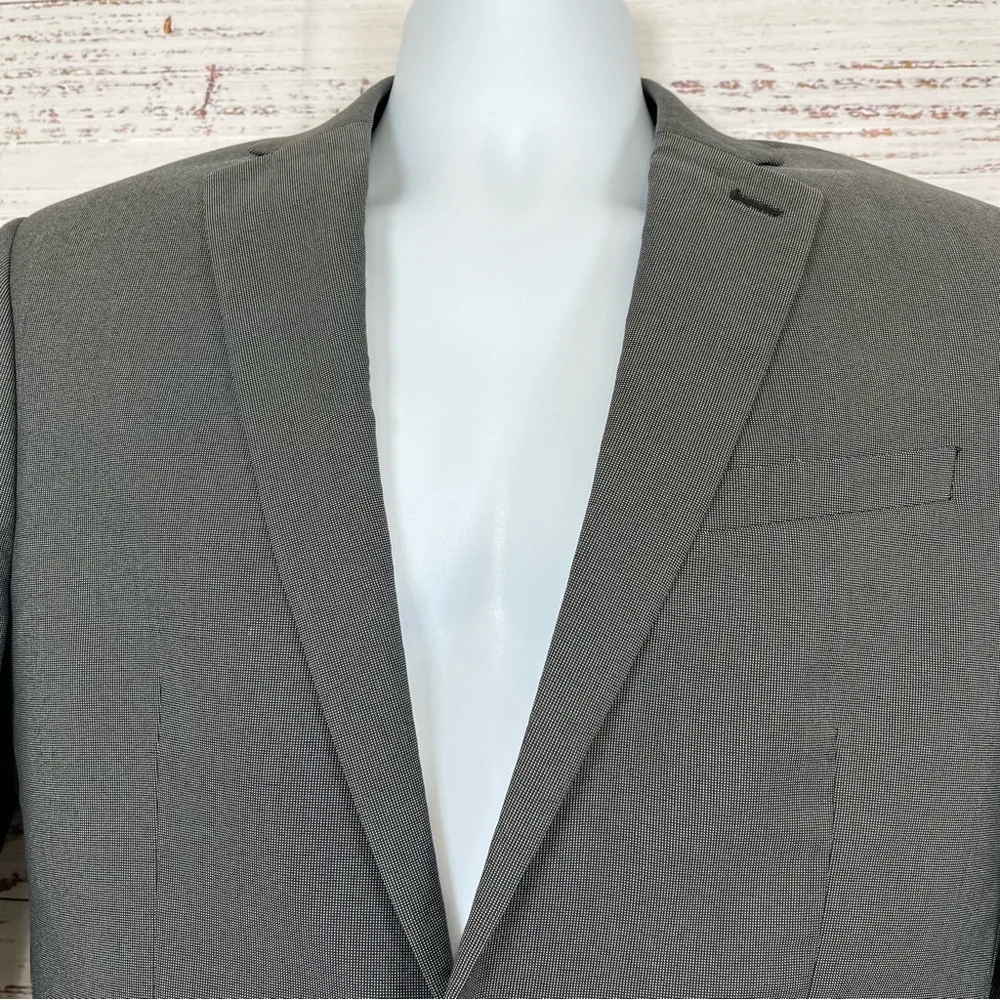 Express Photographer Gray Button Lined Blazer